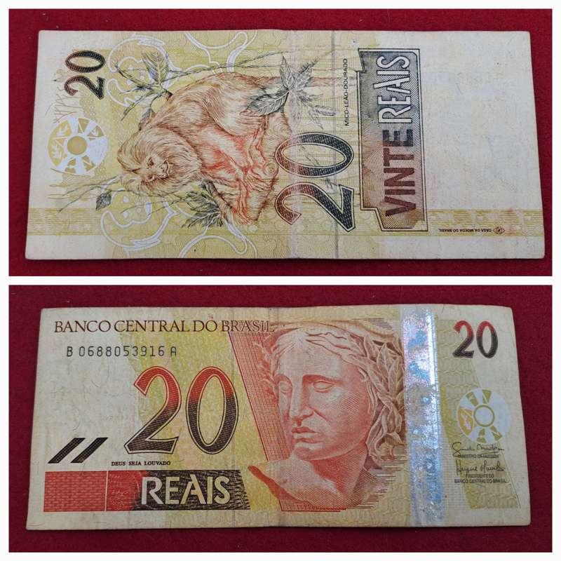 2002-2010 Brazil 20 Reais 1st. Family, Stamp A Uncirculated