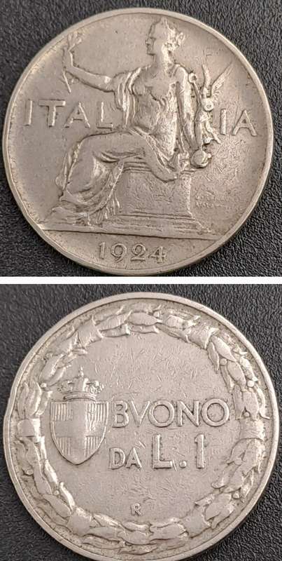 1924 Italy 1 Lira