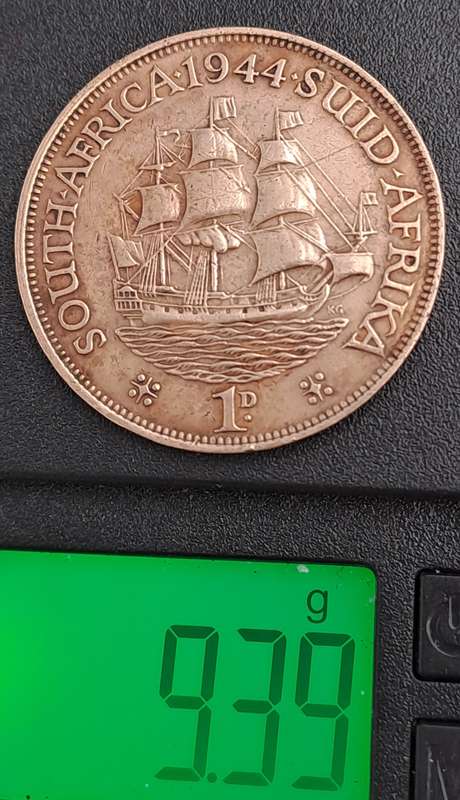 1944- South Africa  1 Penny - George VI Rex Imperator