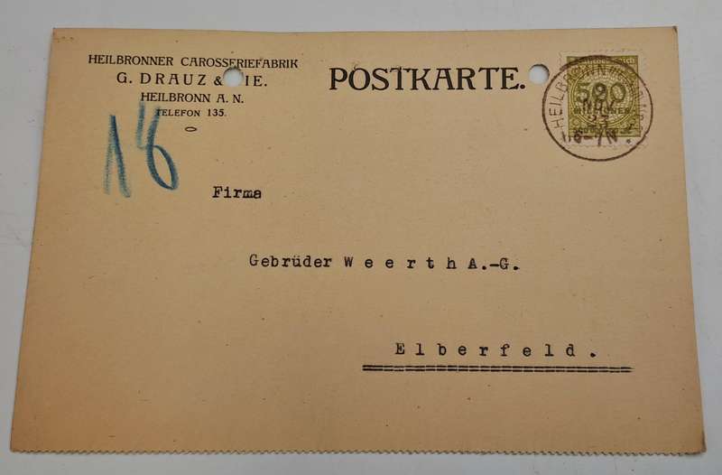 1923 German Postcard