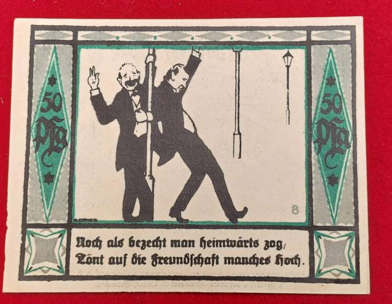 RARE!! 1921- 50 Pfennigs German notgeld  Saxony, Federal state of  Mülsen-Sankt  -Emergency Money