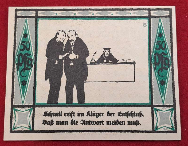 RARE!! 1921- 50 Pfennigs German notgeld  Saxony, Federal state of  Mülsen-Sankt  -Emergency Money