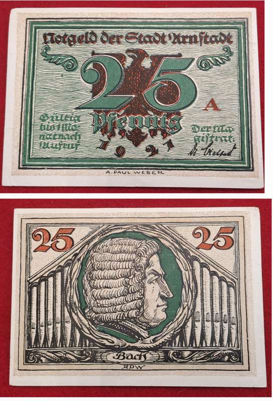 RARE!! 1921-25 Pfennigs   Thuringia, Federal state of  Arnstadt (Thuringia), City  -Emergency Money