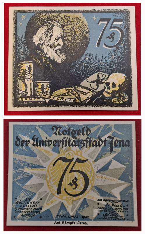 RARE!! 1921-75 Pfennigs  Thuringia, Federal state of  Jena (Thuringia), City of, Emergency Money