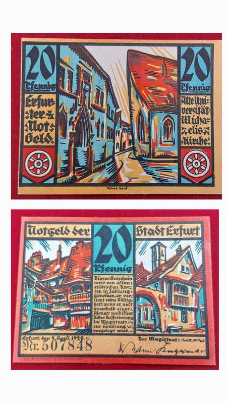 RARE!! 1920- 20 Pfennigs  Germany  German notgeld  Saxony, Prussian province of  -Emergency Money