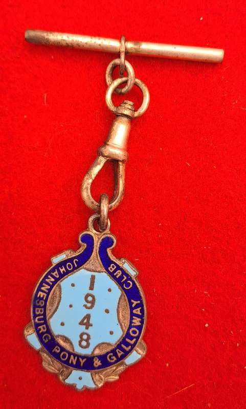 Rare!! 1948 Johannesburg Pony and Galloway Club -Enamel Badge- No 25