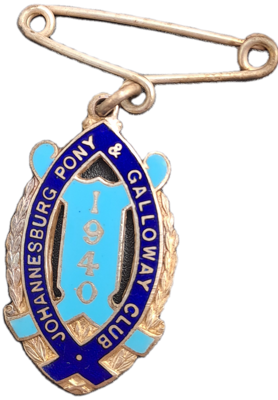 Rare!! 1940 Johannesburg Pony and Galloway Club -Enamel Badge- No 7