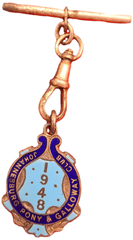 Rare!! 1948 Johannesburg Pony and Galloway Club -Enamel Badge- No 25