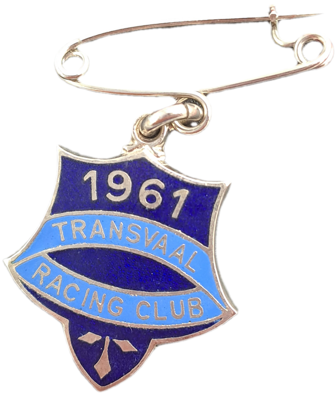 Rare!! 1961 Transvaal Racing Club (HORSE RACING)-Enamel Badge- No 25