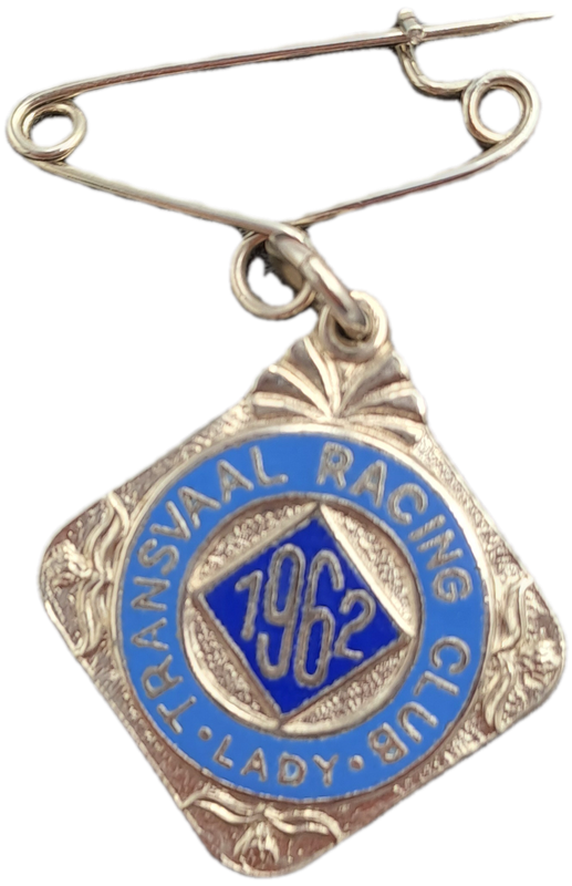 Rare!! 1962 Transvaal Racing Club LADY (HORSE RACING)-Enamel Badge- No 233