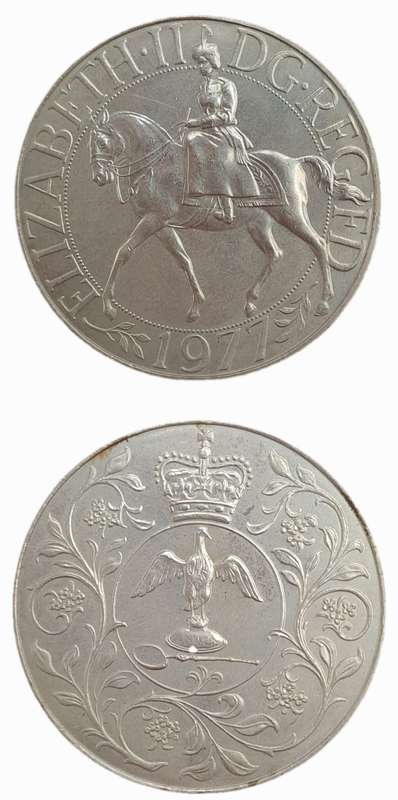 1977 United Kingdom 25 New Pence - Elizabeth II Silver Jubilee