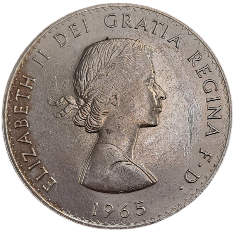 1965  United Kingdom  1 Crown - Elizabeth II Churchill