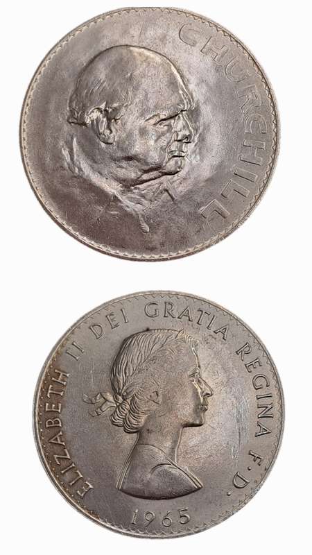 1965  United Kingdom  1 Crown - Elizabeth II Churchill