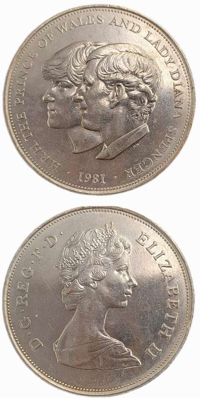 Collectable 1981 Royal Wedding Commemorative Crown Prince Charles and Lady Diana -Uncirulated