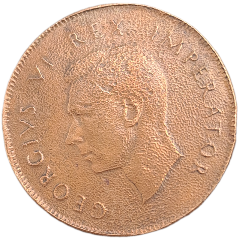 1943 South Africa 1 Penny - George VI Rex Imperator