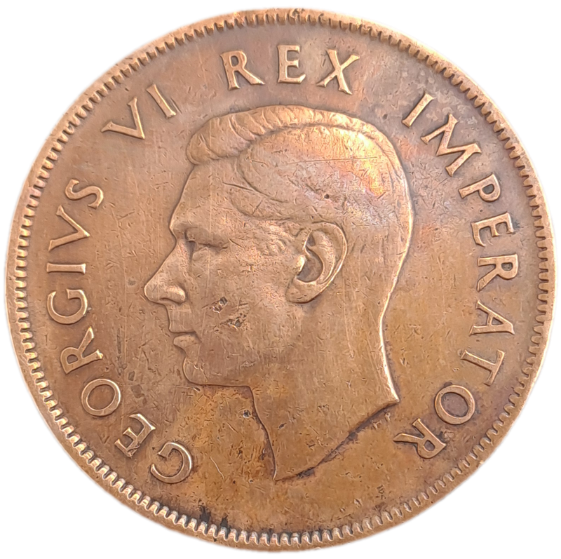 1940- South Africa  1 Penny - George VI Rex Imperator