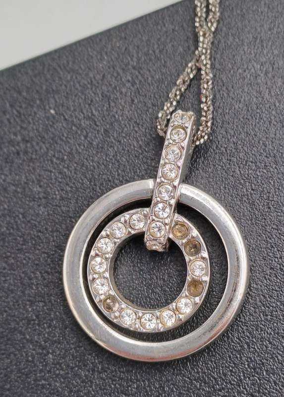 Swarovski Crystal Pendant with 80cm Sterling silver Chain