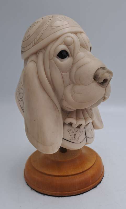 SUPER RARE!!! Original John Biccard Shakespeare Statue on Plinth-Crushed Marble 15cm tall