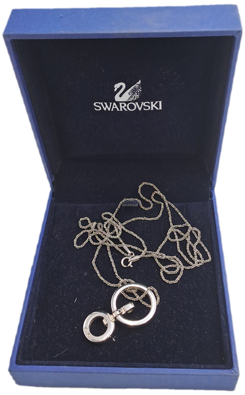 Swarovski Crystal Pendant with 80cm Sterling silver Chain