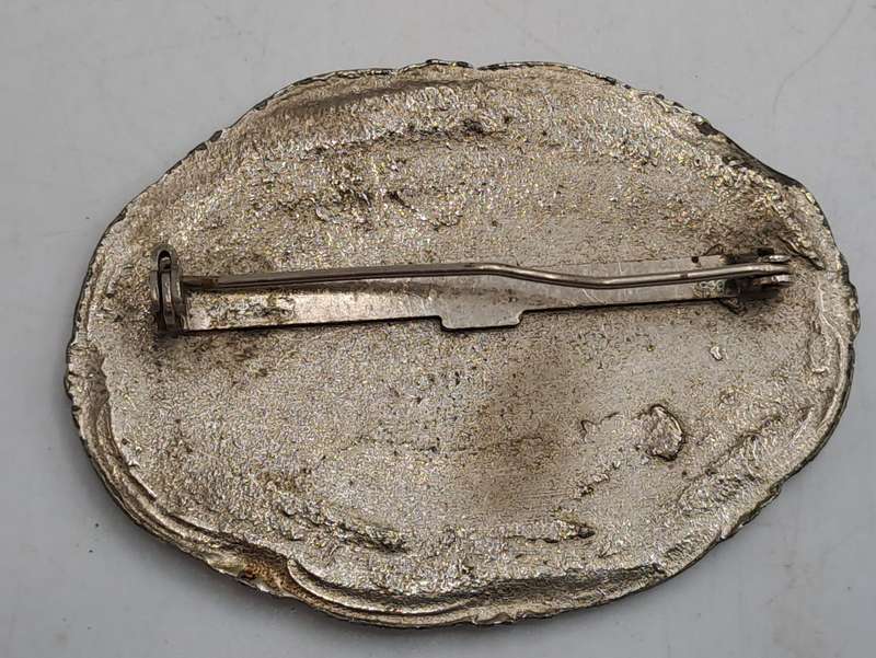 Vintage Zilpla Plated 90 EPNS Silver Embossed Scenic Dutch Pin Brooch 5,8cm x 4,3cm
