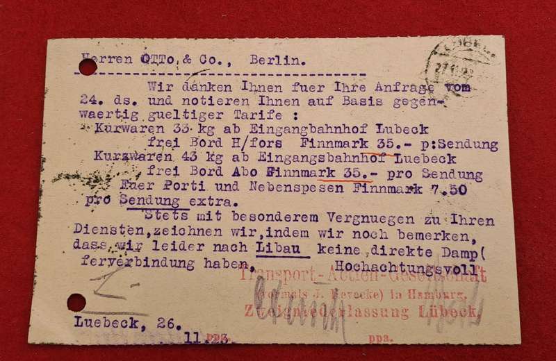 1923 German Postcard (see all Photo's)