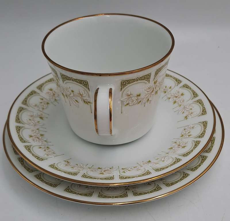 18pc Vintage 1970's Noritake  2301 SONIA (6 Tea Trio's)Gold Trim - Unused ..still in Box -Japan