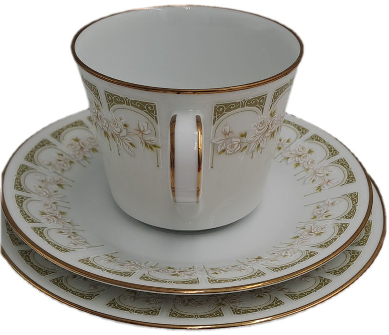 18pc Vintage 1970's Noritake  2301 SONIA (6 Tea Trio's)Gold Trim - Unused ..still in Box -Japan