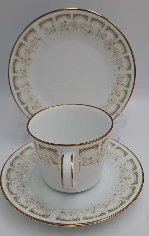 18pc Vintage 1970's Noritake  2301 SONIA (6 Tea Trio's)Gold Trim - Unused ..still in Box -Japan