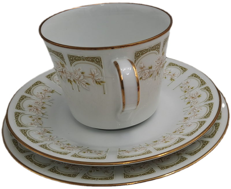 18pc Vintage 1970's Noritake  2301 SONIA (6 Tea Trio's)Gold Trim - Unused ..still in Box -Japan