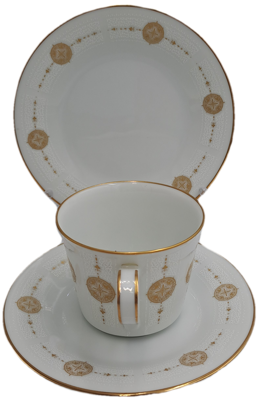 18pc Vintage 1967 to 1980 Noritake 6808 Sovereign (6 Tea Trio's)- Unused ..still in Box -Japan