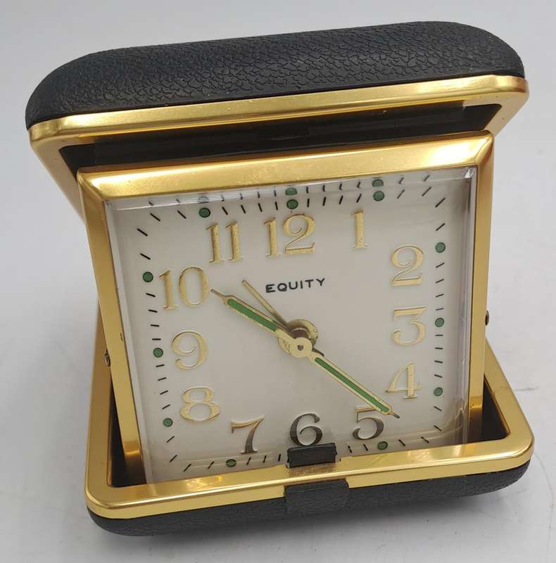Vintage Equity Alarm Travel clock- Working