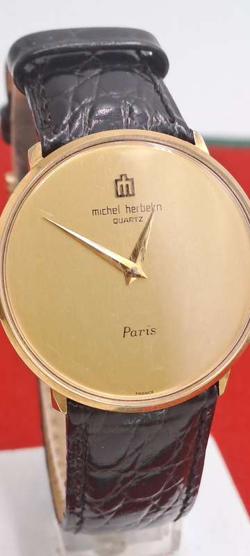 Pre-Owned -Michel Herbelin Paris Ladies Quartz Watch with Leather Strap