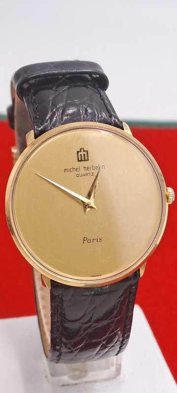 Pre-Owned -Michel Herbelin Paris Ladies Quartz Watch with Leather Strap
