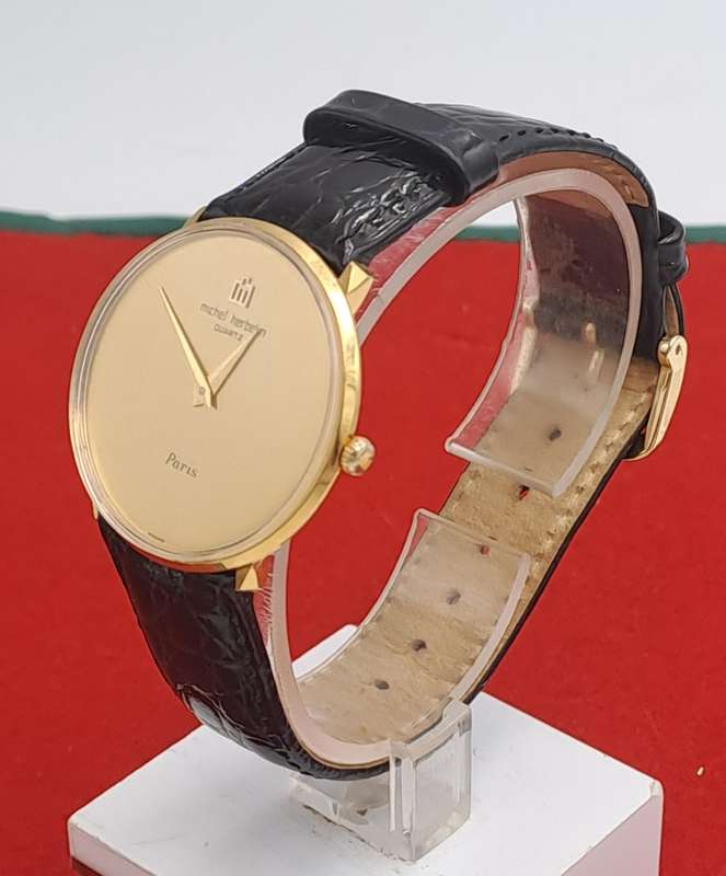 Pre-Owned -Michel Herbelin Paris Ladies Quartz Watch with Leather Strap