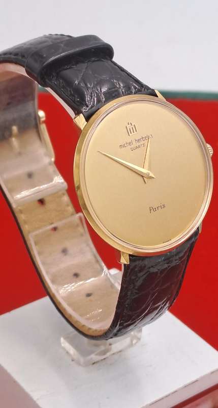 Pre-Owned -Michel Herbelin Paris Ladies Quartz Watch with Leather Strap