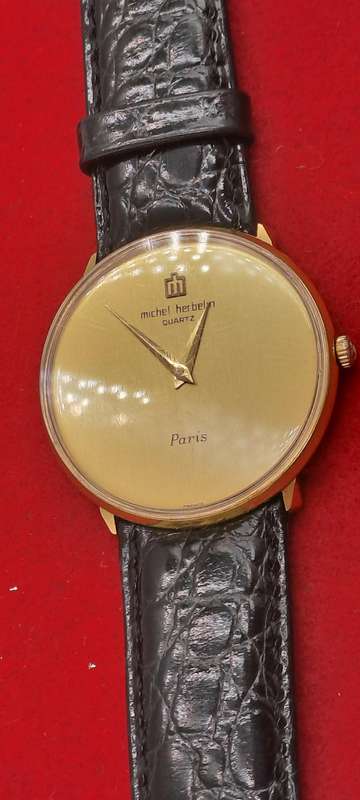 Pre-Owned -Michel Herbelin Paris Ladies Quartz Watch with Leather Strap