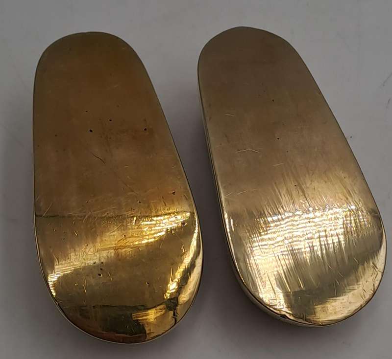 2 Vintage Brass shoe Ashtrays (Not a Pair)