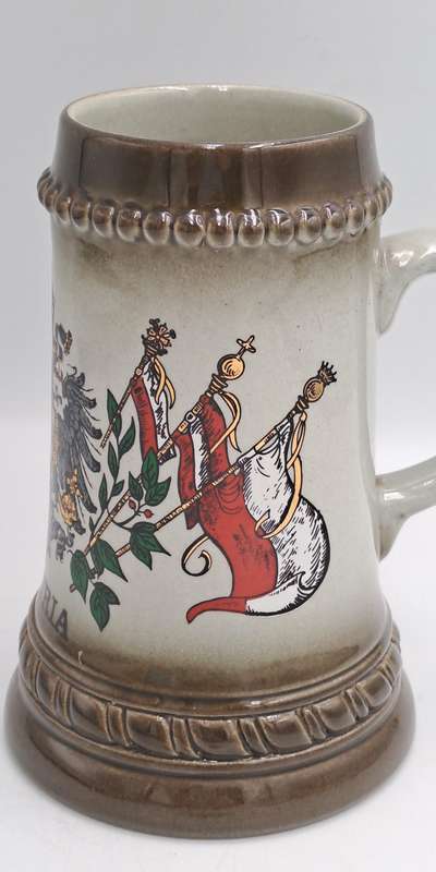 Vintage Original King Brand Beer Stein Austria Handmade And Hand painted