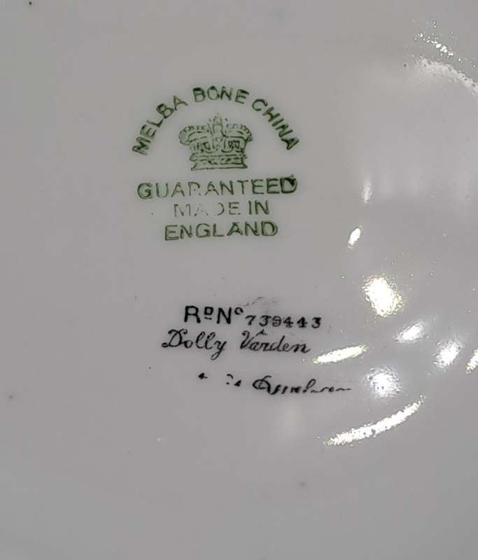 Antique 1920's Art Deco Melba Bone China Dolly Varden Tea Cake /Snack Plate ( 5 Available)