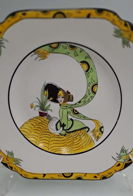 10 Pc's of Antique 1920's Art Deco Melba Bone China Dolly Varden Teaset(incomplete) 6 plates