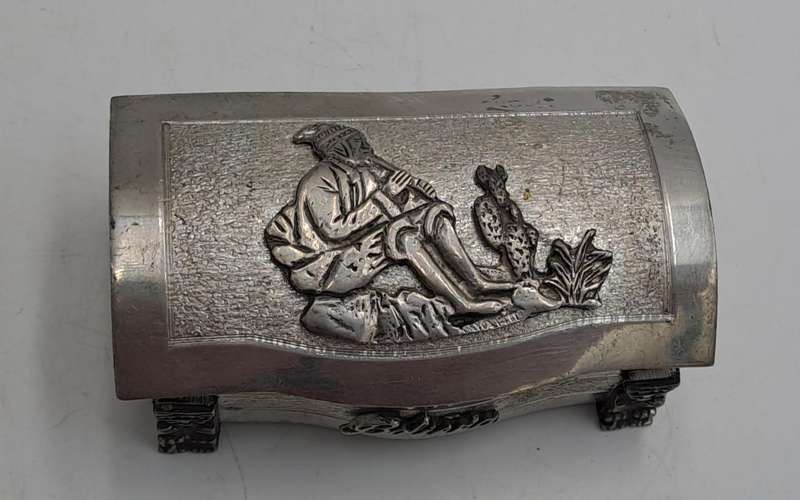 Small BOLIVIA Pewter Trinket Box 7cm x 4cm x 3,5cm