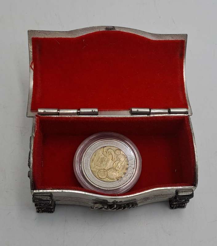 Small BOLIVIA Pewter Trinket Box 7cm x 4cm x 3,5cm
