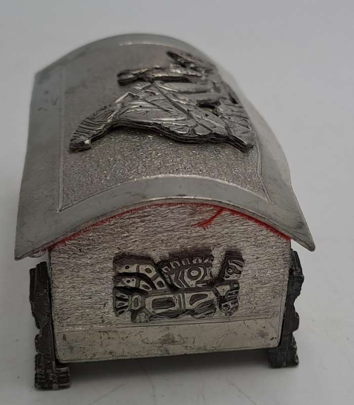 Small BOLIVIA Pewter Trinket Box 7cm x 4cm x 3,5cm