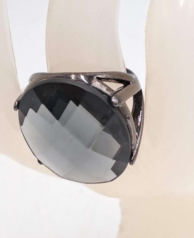 Large Pre-owned Smokey Quartz Dress Ring in a Pandora Box