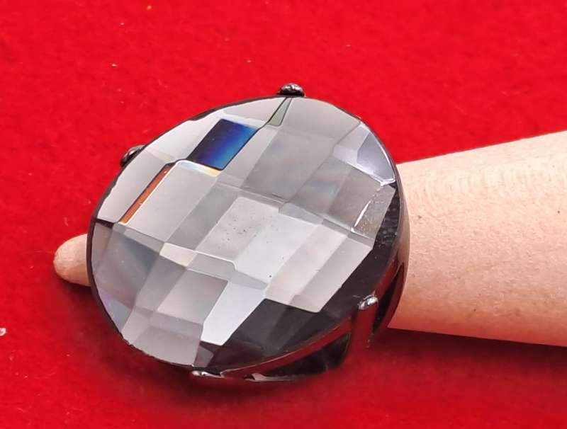 Large Pre-owned Smokey Quartz Dress Ring in a Pandora Box
