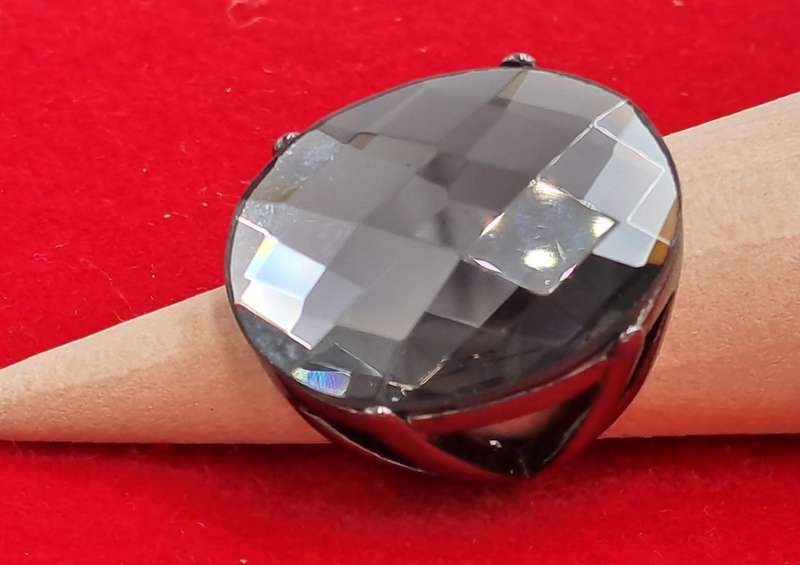 Large Pre-owned Smokey Quartz Dress Ring in a Pandora Box