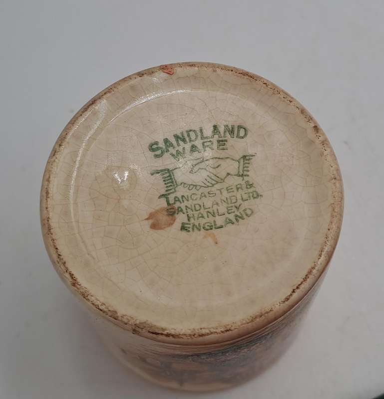 Vintage Porcelain Cup Sandland ware 'Ye Olden Days' Lancaster & Sandland LTD. Hanley England