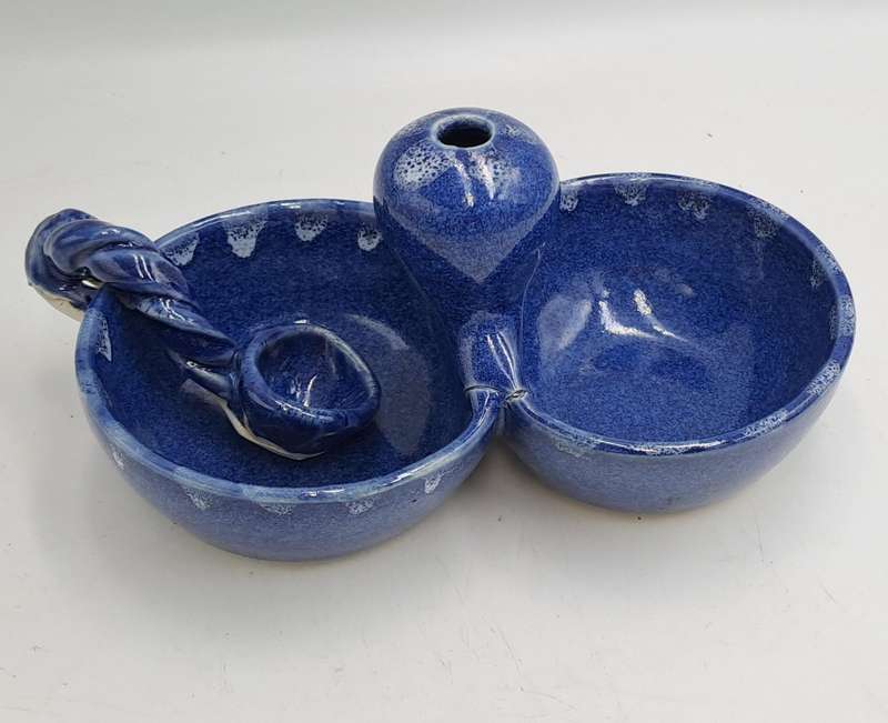 Vintage Ceramic double dish with Spoon