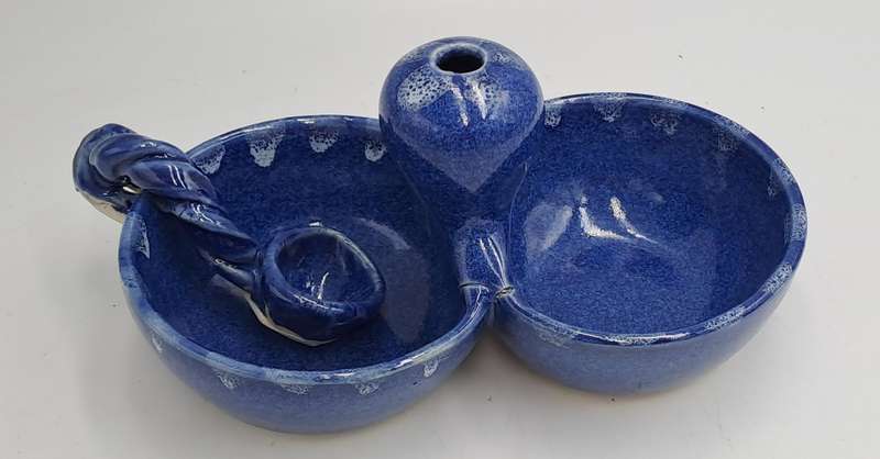 Vintage Ceramic double dish with Spoon