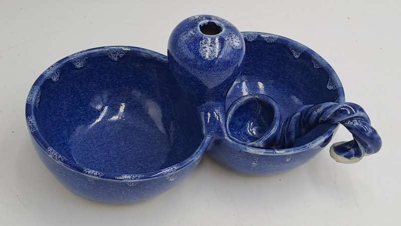 Vintage Ceramic double dish with Spoon